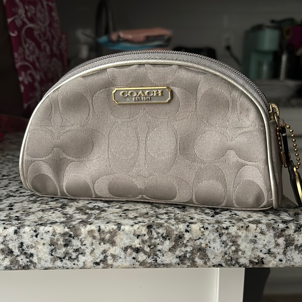 Coach Signature dome cosmetic bag